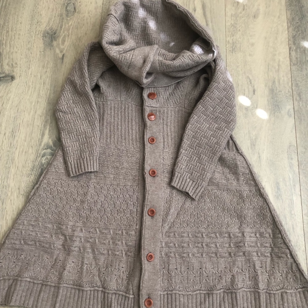 Anthropologie sleeping in snow sweater coat